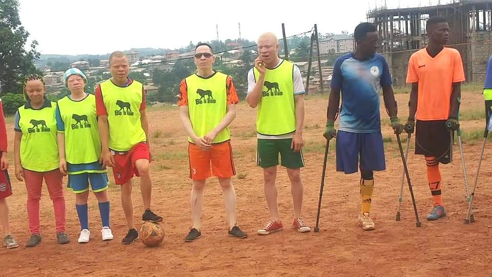 AWA's football team. this is an activity that helps to bride social exclusion while bulding their self esteems and moulding personal talents. AWA AND THINK BIG